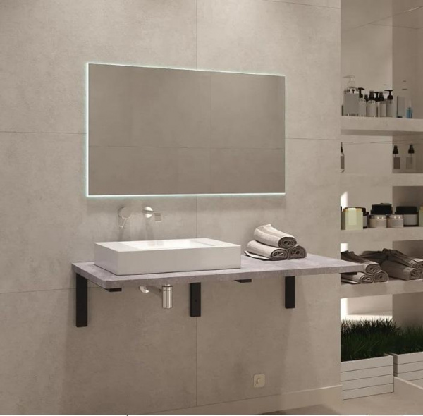 Столешница 120*50(55) бежевая отверстие слева